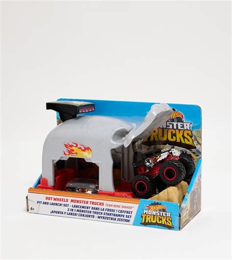 Buy Hot Wheels Monster Truck Garage Launcher Toy Assorted In Multiple Colors Thstreet Kuwait