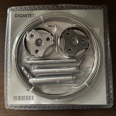 New Ikea Dignitet Curtain Wire Rod Set Stainless Steel M