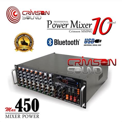 Jual MIXER POWER CRIMSON 10 Channel BLUETOOTH 99 DSP MMP6U Di Lapak