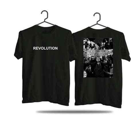 BAJU KAOS FASHION PRIA MURAH SATUAN SABLON DTF DESAIN REVOLUTION