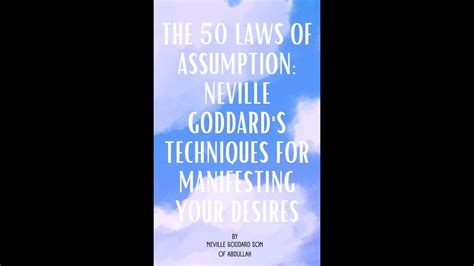 The 50 Laws Of Assumption Neville Goddard SOA E Book YouTube