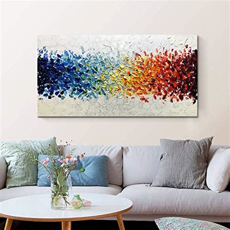 Amei Art Paintings X Inch D Hand Painted On Canvas Colorful White