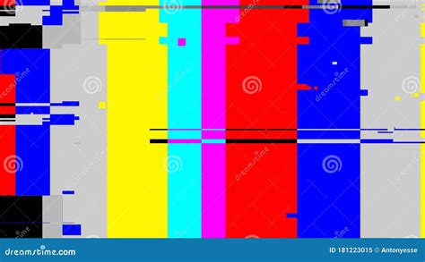 Vintage Vhs Glitch Defects Noise And Artifacts Effect Stock Image