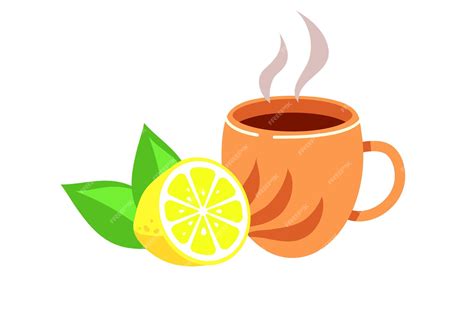 Premium Vector Cup Of Hot Tea With Lemon For English Sitdown Vector Illustration Isolated On