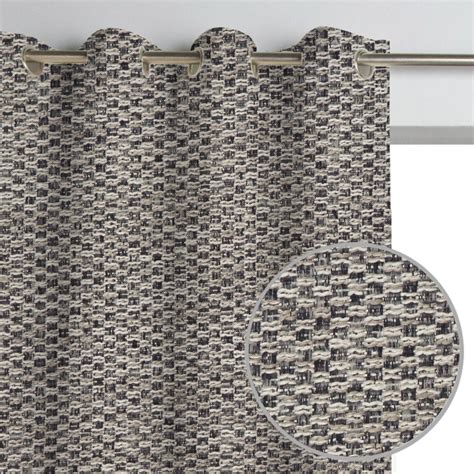 Wiley Textured Woven Tweed Burlap Boucle Unlined Curtain Panel — Shop Decorator