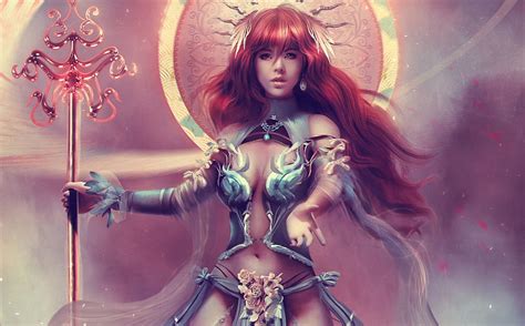 Redhead Fantasy Warrior Fantasy Redhead Girl Hd Wallpaper Peakpx