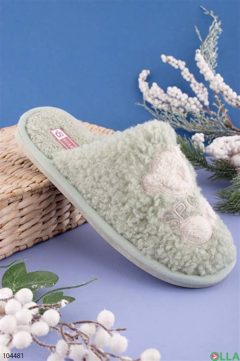 Женские зеленые комнатные тапочки И-1113-2 - купить недорого в интернет ...