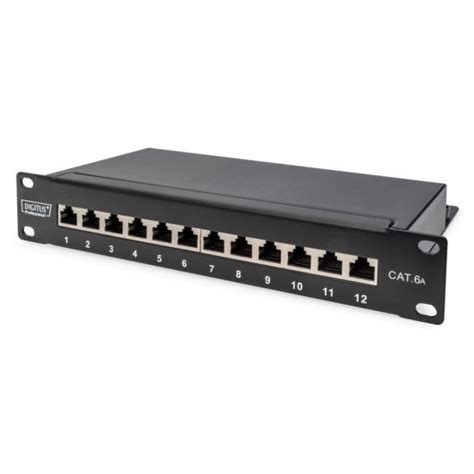 Digitus Panel De Parcheo 12 Puertos Cat 6a 1u Negro