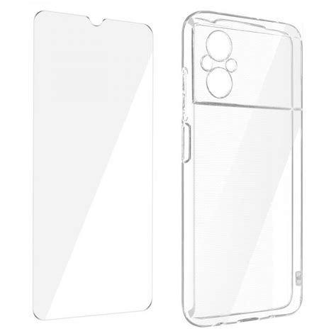 Avizar Capa para Xiaomi Poco M5 Silicone Flexível Película 9H