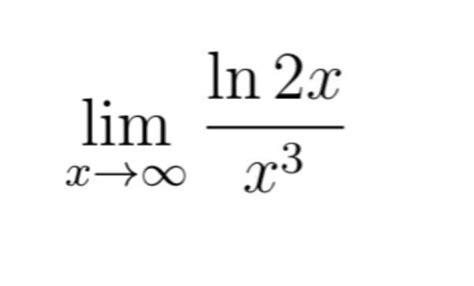 Solved Limx→∞x3ln2xlimx→02x23ex2limx→1ex−e2x1−3x2