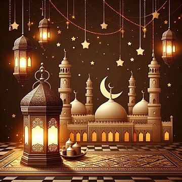 Background Ramadhan Islamic Pattern Brown Lattern Realistic Vector