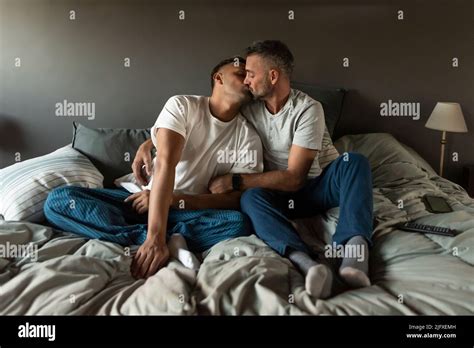 Gay Male Couple Kissing Hi Res Stock Photography And Images Alamy