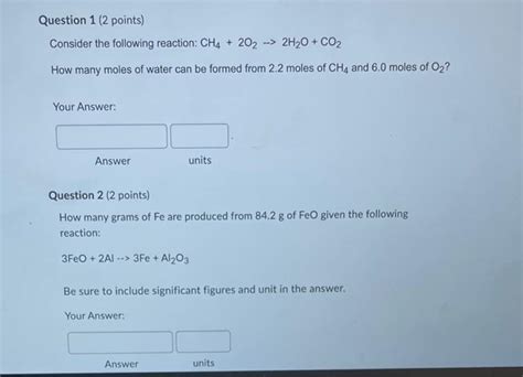 Solved Consider The Following Reaction Ch O H O Co How Chegg