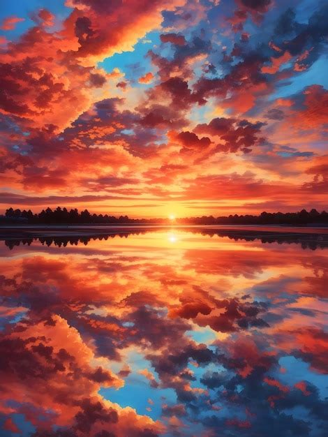 Premium AI Image A Breathtaking Sunset Painting The Sky In A Kall