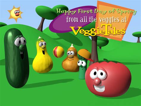 Veggietales Happy First Day Of Spring By Ianandart Back Up 3 On