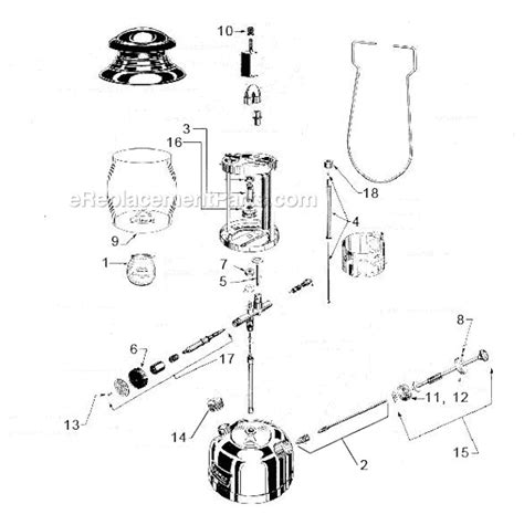 Coleman 202 Single Mantle Lantern Oem Replacement Parts From