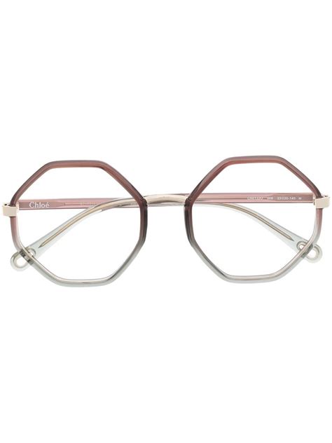 Chloé Eyewear Franky Geometric Frame Glasses Farfetch