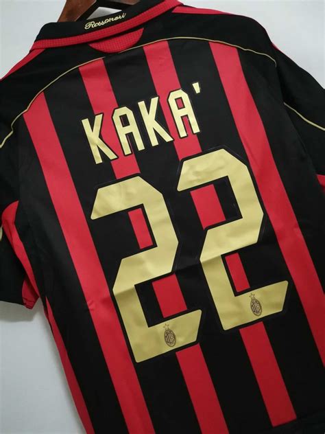 Camiseta Retro Del Ac Milan Kaká Etsy España