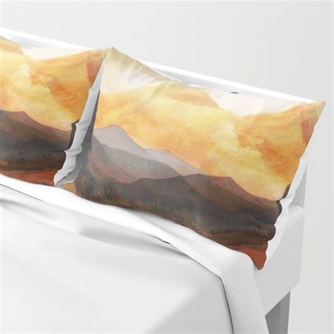 Desert In The Golden Sun Glow Pillow Sham Pillow Shams Blanket