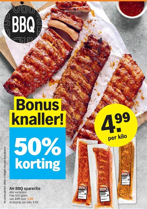 Ah Bbq Spareribs Korting Promotie Bij Albert Heijn