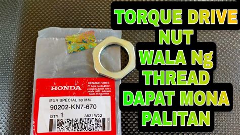 Torque Drive Nut Paano Mag Palit Honda Click Youtube