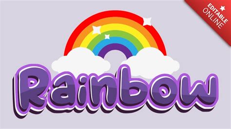 Rainbow Unicorn 3D Text Effect Generator