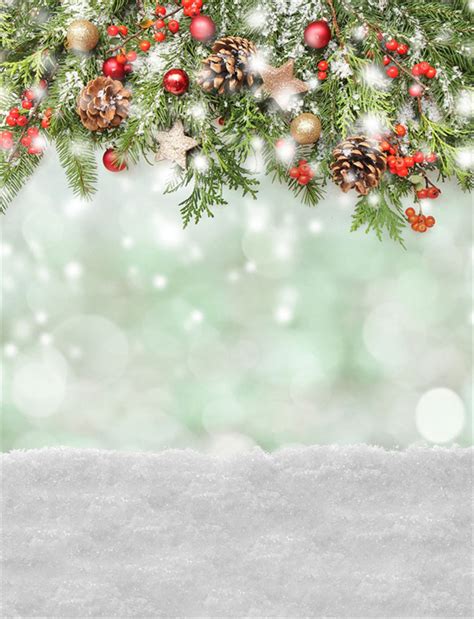 Christmas Background Vinyl Photography Backdrops Green Pine Tree