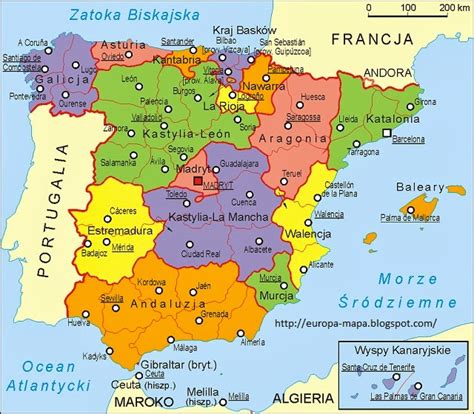 España Mapa Ciudades