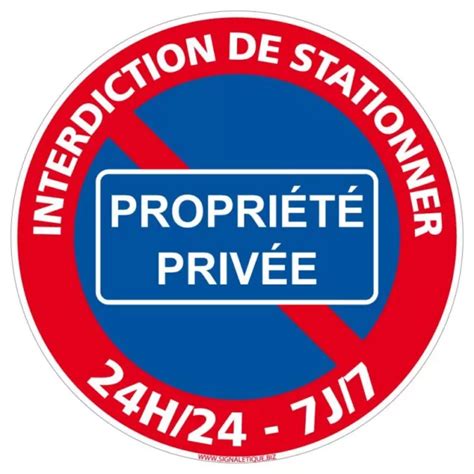 Panneau Interdiction De Stationner 24h 24 7j 7 Eur 6 96 Picclick Fr