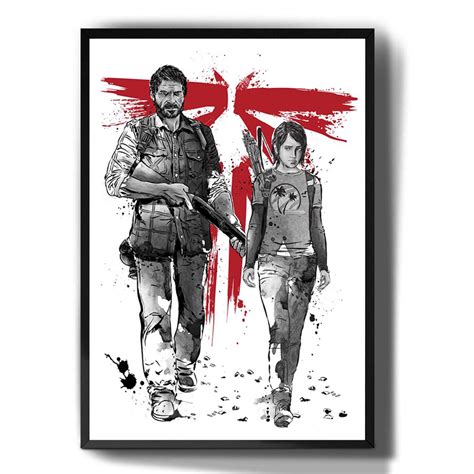 Quadro Decorativo Emoldurado Desenho Arte The Last Of Us Para Quarto