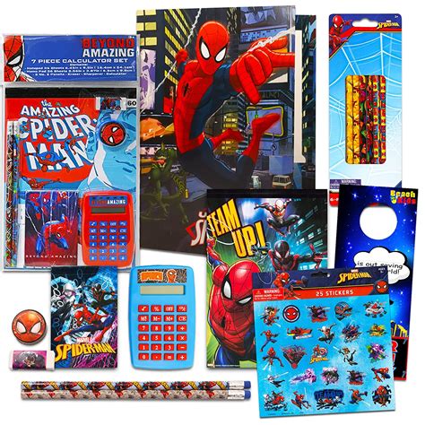 Spiderman School Supplies Set Bundle With Spiderman Folder Notebook