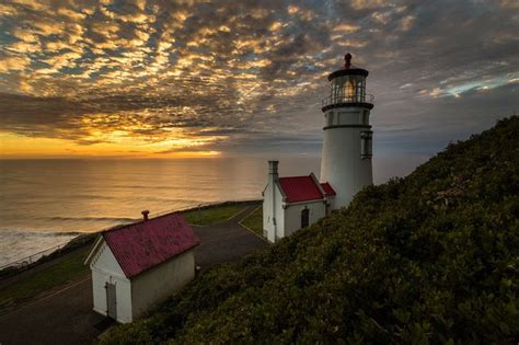 Heceta Red Roof Beautiful Lighthouse Lighthouse