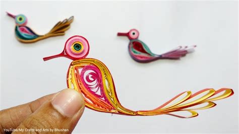 How To Make A Paper Quilling Bird Youtube Paper Quilling Designs