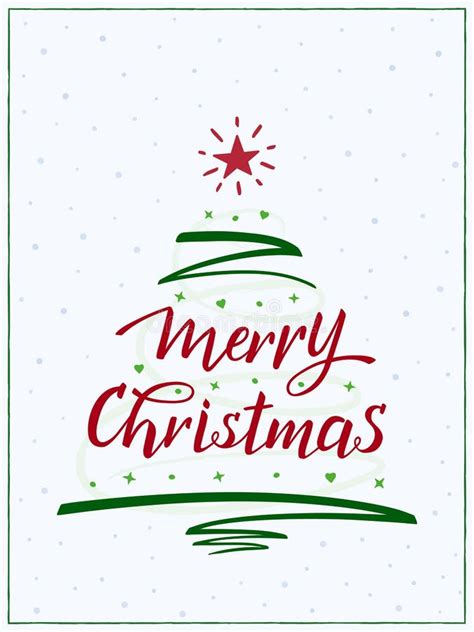 Merry Christmas Handwritten Lettering Modern Brush Calligraphy