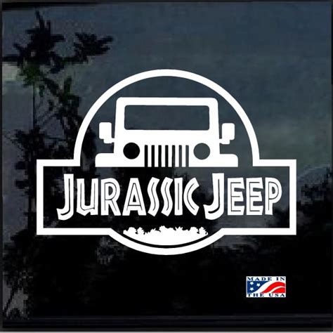 Jurassic Park Jeep Decal Sticker Custom Sticker Shop