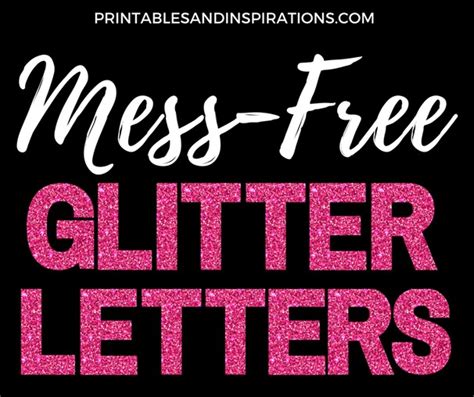 COLORFUL GLITTER LETTERS - Printables and Inspirations