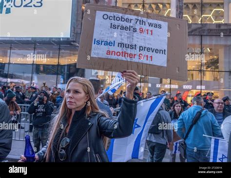 Nueva York Ny De Octubre De Manifestantes Pro Israel Es Y