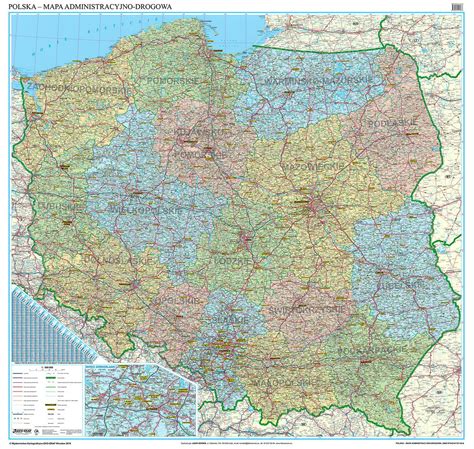 Polska Mapa Administracyjno Drogowa X Cm