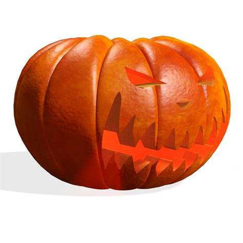 Obj File Download Pumpkin For Halloween 3d Model Obj Fbx 3d Printing 3d Project Game