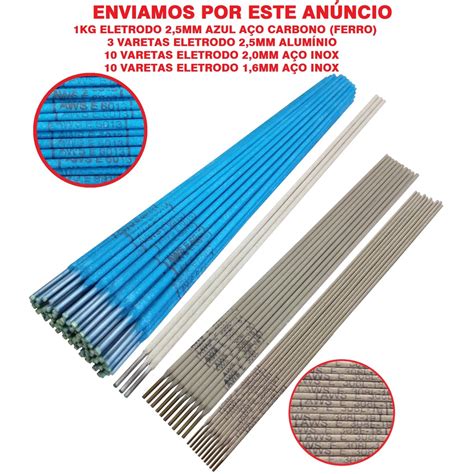 Kit Eletrodos Mm Azul Inox Mm E Aluminio Shopee Brasil