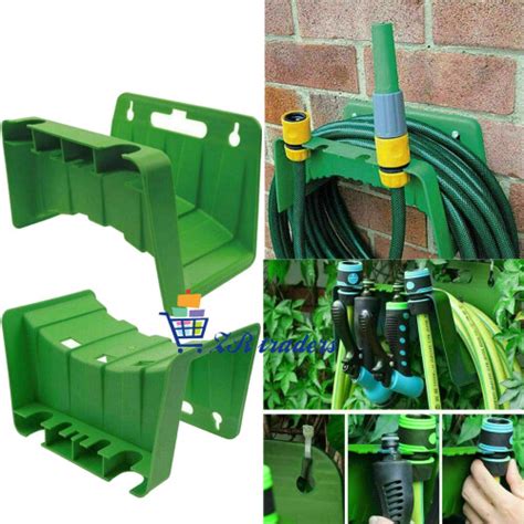 Garden Hose Pipe Hanger Wall Mounted Cable Tidy Storage Shed Hose Reel