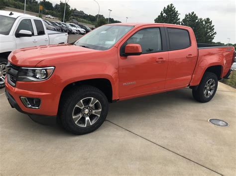 2019 Orange Crush Zr2 Z71 And Lt Chevy Colorado And Gmc Canyon