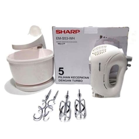 Jual SHARP MIXER EM S53 WH 1L MIXER LENGKAP PUTIH