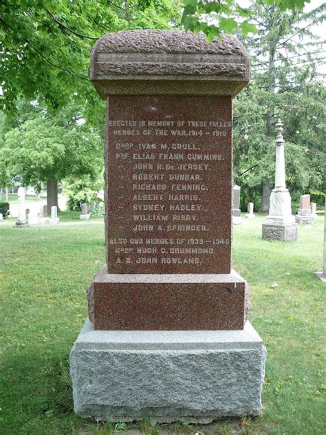 Ontario War Memorials: Millgrove