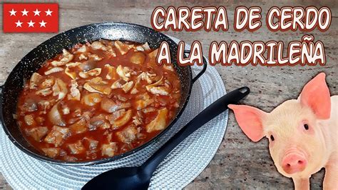 Careta de Cerdo a la Madrileña En salsa Receta muy sencilla paso a