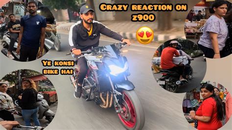 🔥crazy Public Reaction😱on My Superbike Kawasaki Z900😱 Market Reaction🔥 Exhaust Sound😍 Youtube