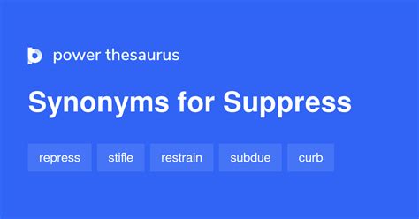 Suppress 同义词：2 588 类似的单词和短语