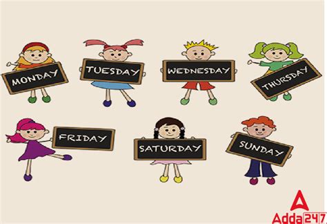 Days Of Week Name In English Hindi