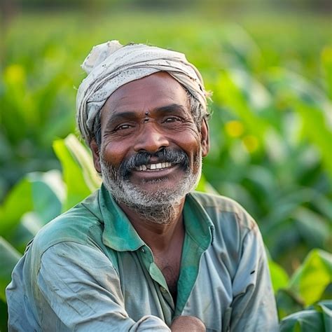 Confident And Happy Mature Farmer In Agricultural Field Premium AI