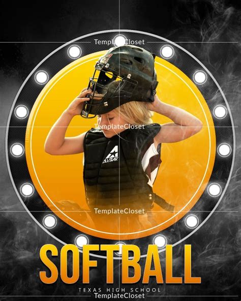 Softball - Customizable Sports Photoshop Template